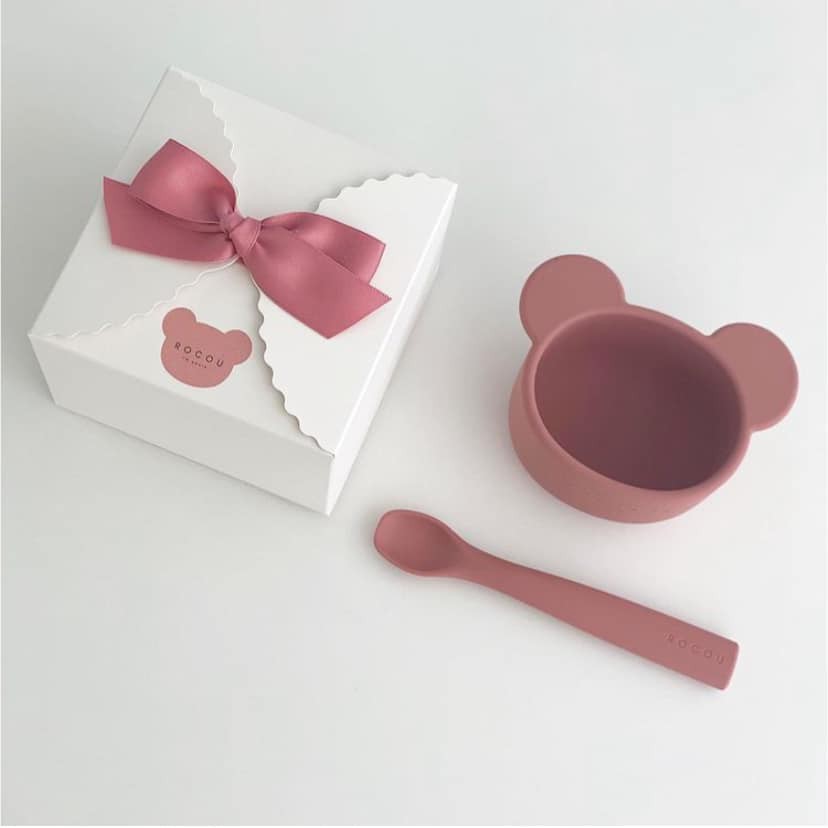 SET BÁT THÌA ĂN DẶM ROCOU HÌNH GẤU HÀN QUỐC