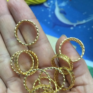 combo 50c /nhẫn kim tiền mạ vàng non 18k
