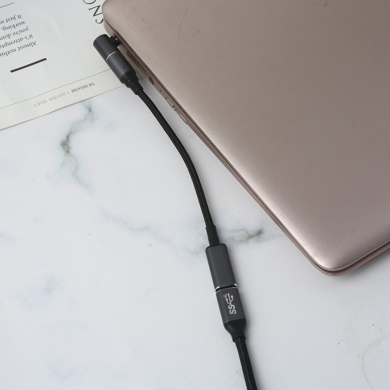 Dây Cáp Sạc Chuyển Đổi 100W Từ Tính Type-C Cái Sang 3 0x1 0mm Dành Cho Laptop