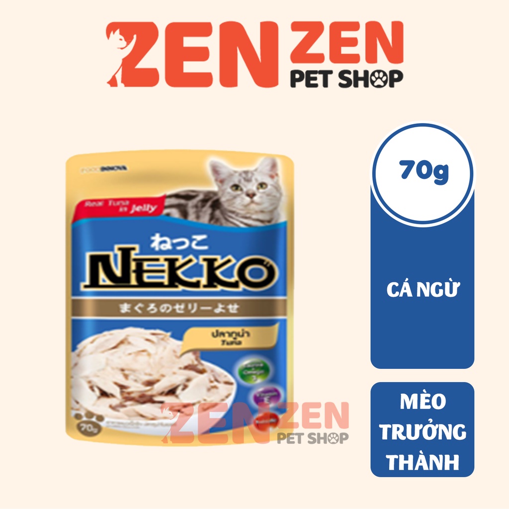Pate mèo Nekko - Thức ăn cho mèo Con 1-12 tháng tuổi và Mèo Trưởng Thành - 70g - Zen Zen Pet Shop