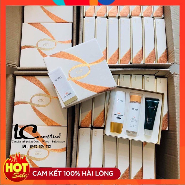 {Hàng chính hãng}  SET Kem chống nắng OHUI Perfect Sun BLack SPF50/PA++++ fullsize