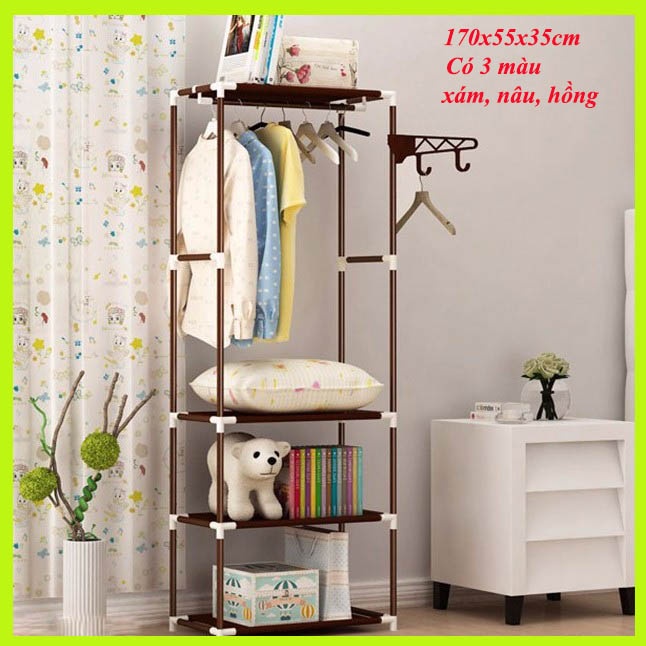 Kệ treo quần áo chữ h 4 tầng 3 ngăn chắc chắn hiện đại sang trọng hàng loại 1