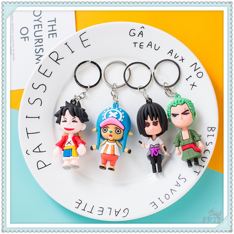 ✪ Naruto VS. Móc Khóa Hình Nhân Vật Hoạt Hình One Piece ✪ 1 Móc Khóa Hình Nhân Vật Sasuke Kakashi Luffy Zoro Chopper