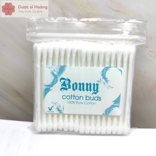 Tăm Bông Ngoáy Tai, Mũi BONNY - Đại Tiêu Chuẩn Châu Âu gói 45 que