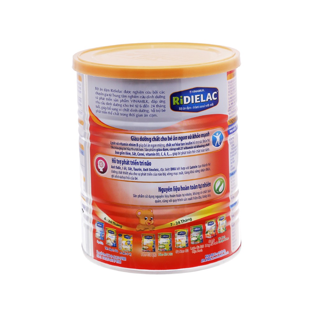 Bột ăn dặm Ridielac lon 350g - Bò rau củ 7 - 24 tháng