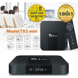 Android Tivi Box TX3 mini - 2G Ram & 16G bộ nhớ, Bluetooth 4.0, AndroidTV 9, MyK+ - BH 1 đổi 1