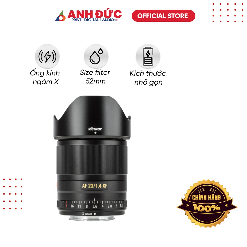 Viltrox AF 23mm f/1.4 for Fujifilm, bảo hành chính hãng 12 tháng