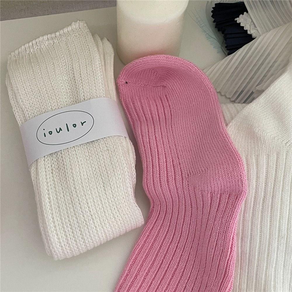 Vớ Dệt Kim Dài Đến Đầu Gối Màu Sắc Ngọt Ngào Phong Cách Nhật Bản Cho Nữ