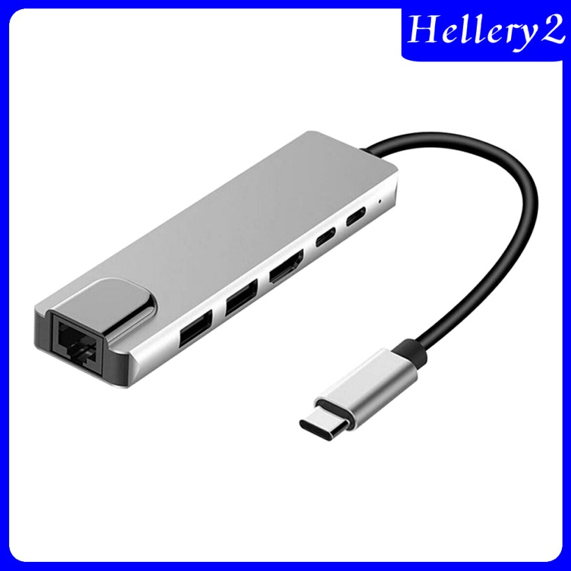 Bộ Chuyển Đổi 6 Trong 1 Usb 3.1 Sang 4k Hdmi Usb 3.0 Pd Rj45 Cho Macbook Pro