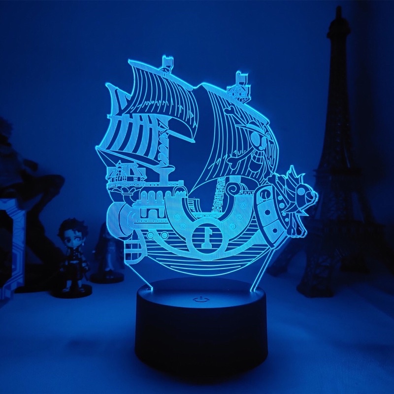Đèn Led 3d Tàu Hải Tặc Anime One Piece Thousand Sunny Light for bedroom decore light cool gift for child study room lamp