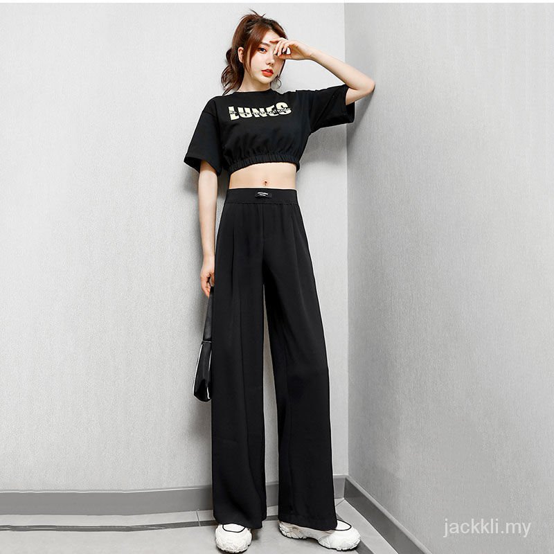 quần ống rộng Lưng Cao Chất Liệu Lanh Thời Trang Mùa Thu Mới Cho Nữ Drooping2021Spring | BigBuy360 - bigbuy360.vn