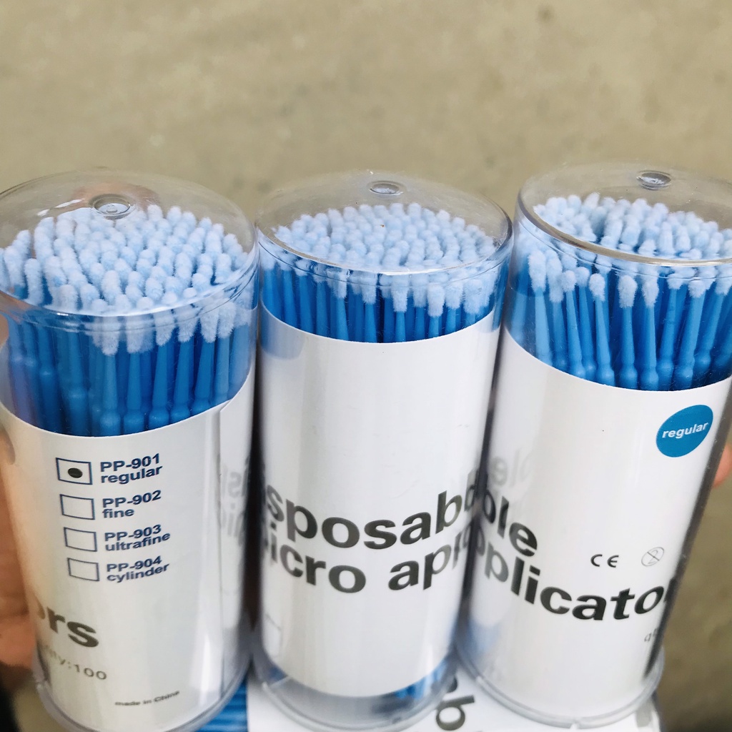 Lọ tăm bông que nhưa, Dùng phun xăm, Thẩm mỹ, Y tế, Nha khoa, lọ 100c,Mã PP901 bông dày và nhiều | Hàng Xịn |