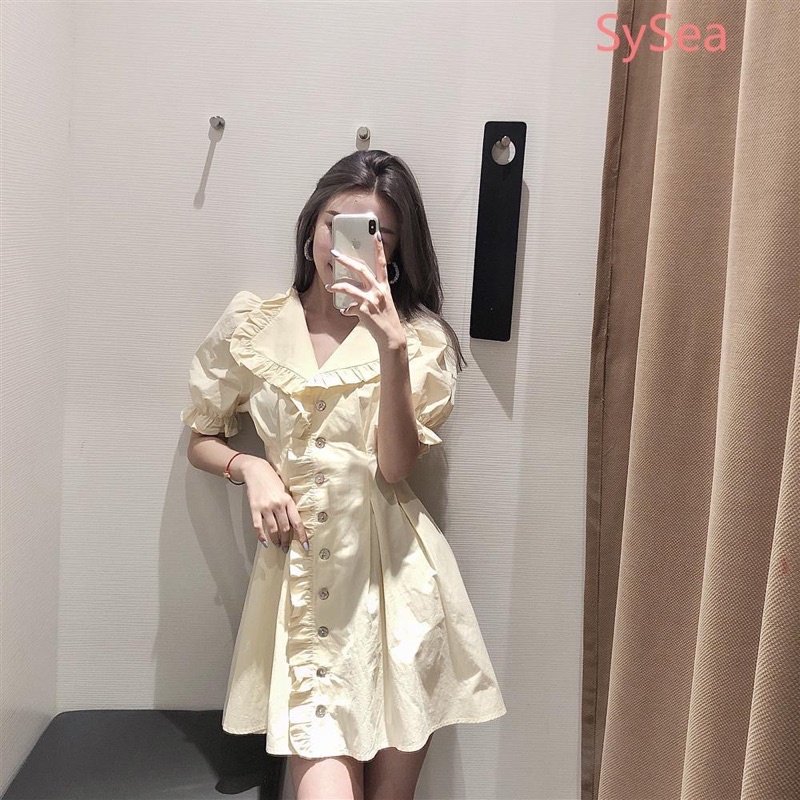 Pass Đầm Lửng Ngắn Tay Thời Trang Mùa Hè Cho Nữ