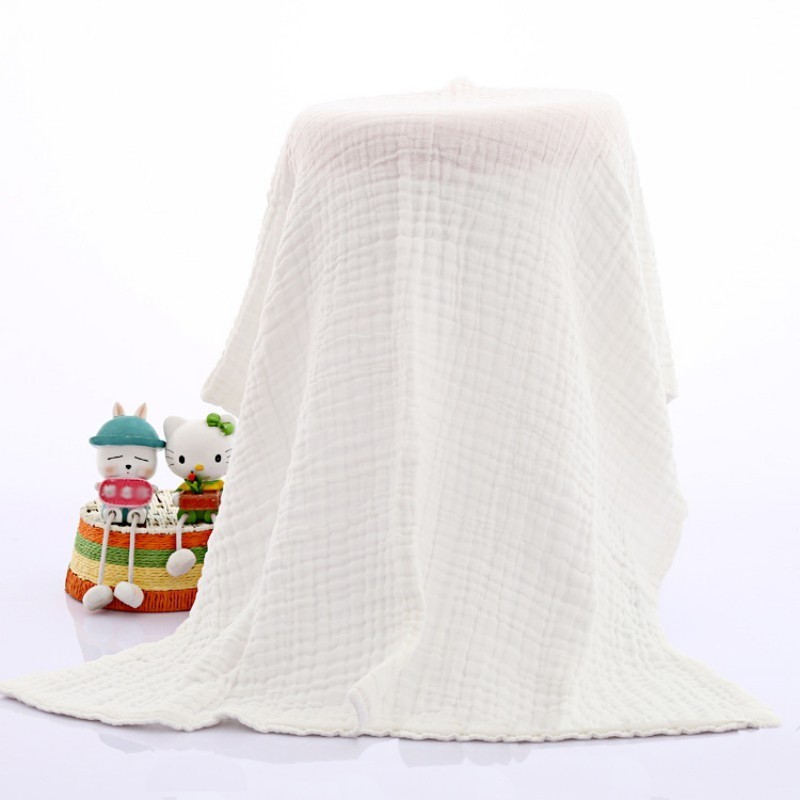 Khăn tắm bằng vải cotton cho bé màu nguyên gốc