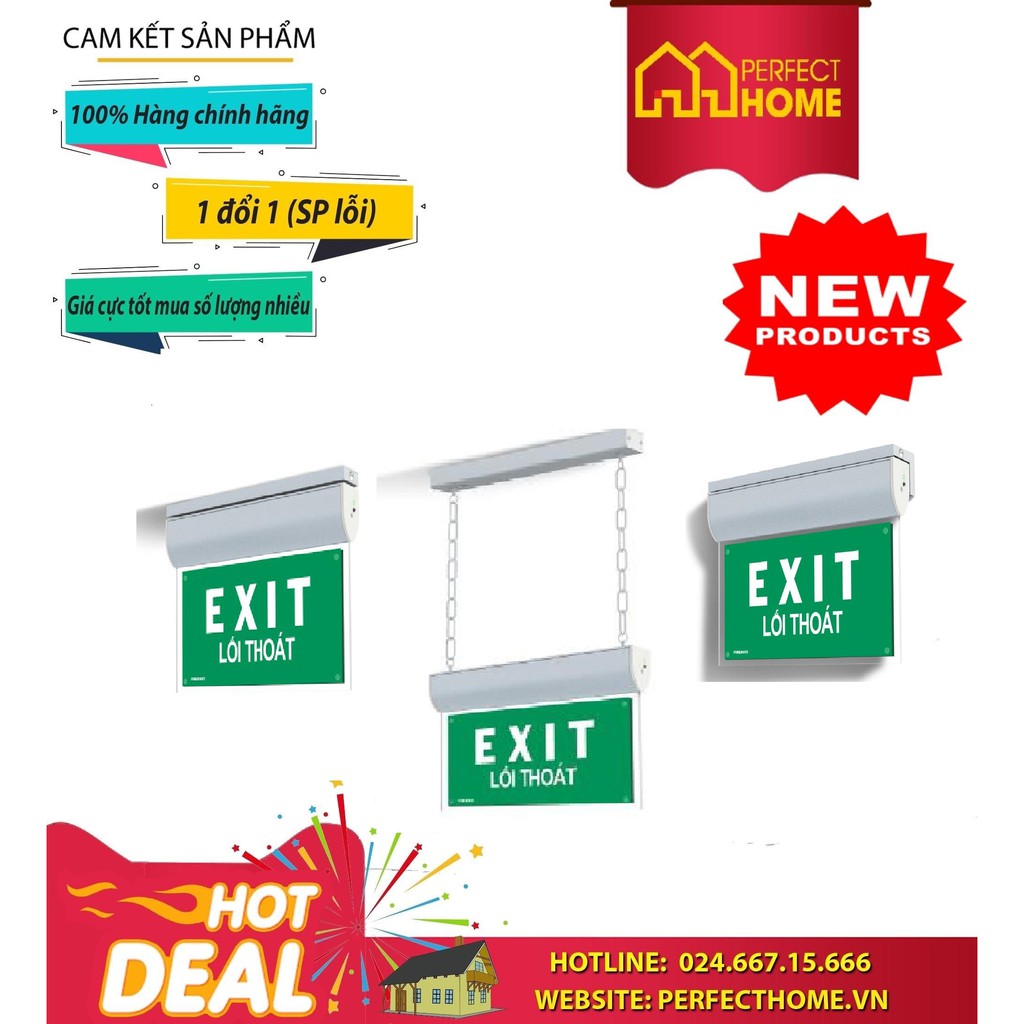 Đèn exit 2 mặt Paragon PEXM27U . Công suất 7W