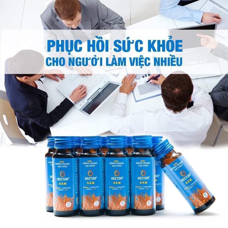 [Chính hãng] 10 chai nước Đông trùng hạ thảo Hector Sâm của công ty Lavite