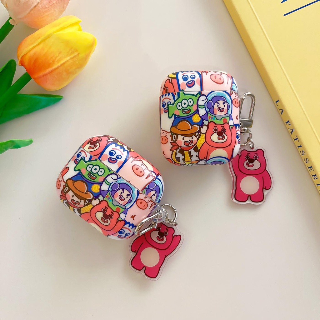 Vỏ Bảo Vệ Hộp Sạc Tai Nghe Bluetooth Không Dây AirPods 1 2 pro 3 2021 gen3 Bằng Silicon Họa Tiết Hoạt Hình Toy Story