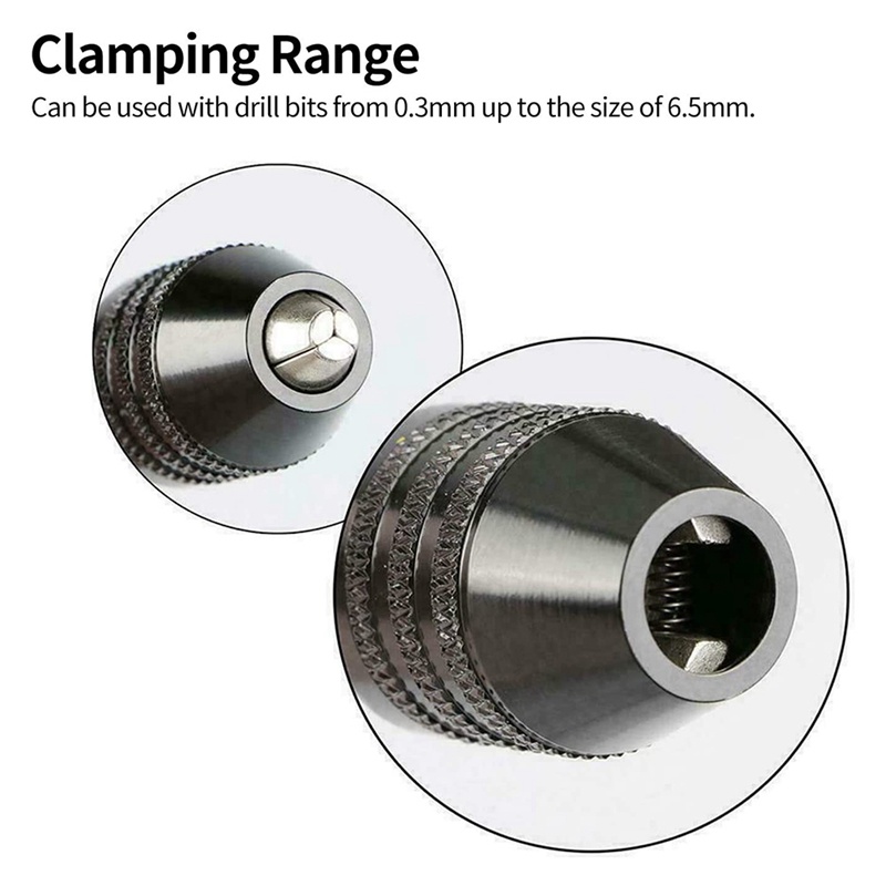 Set 4 Đầu Kẹp Mũi Khoan Không Khóa 1 / 4 1 / 8 1 / 16 Chuyên Dụng