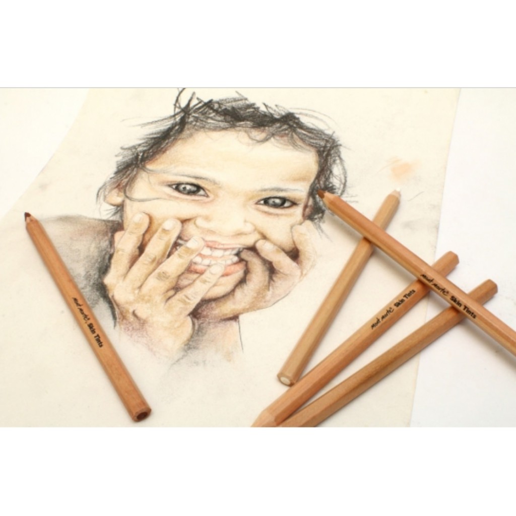Skin Tints Pastel Pencils Mont Marte 12 màu