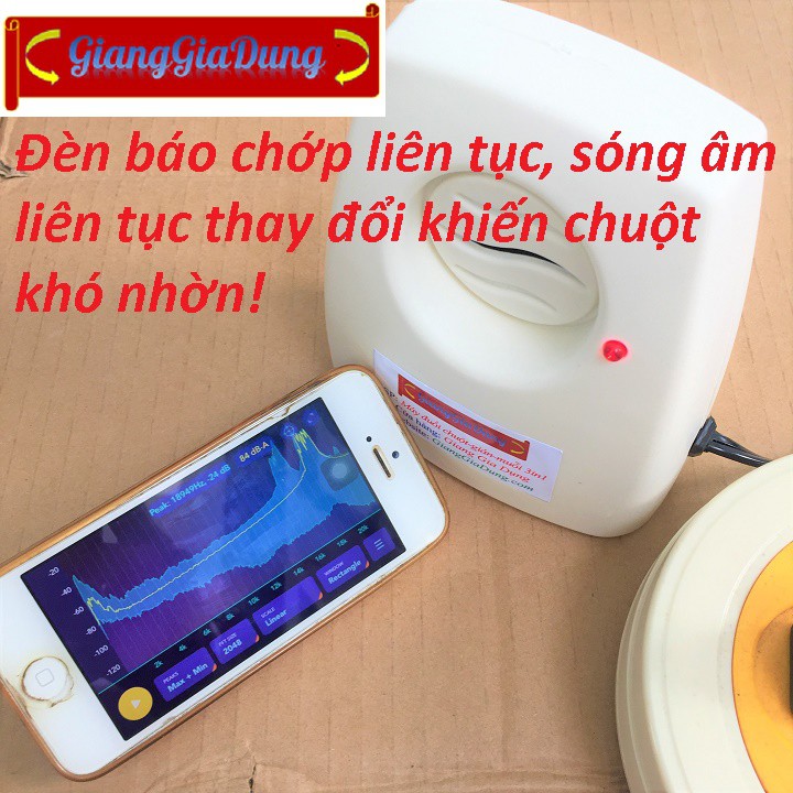 Máy Đuổi Chuột Siêu Âm Diện Tích 30 - 50m2 Có Hình Test - Giang Gia Dụng