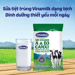 Thùng sữa bịch Vinamilk có đường 220ml 48 bịch