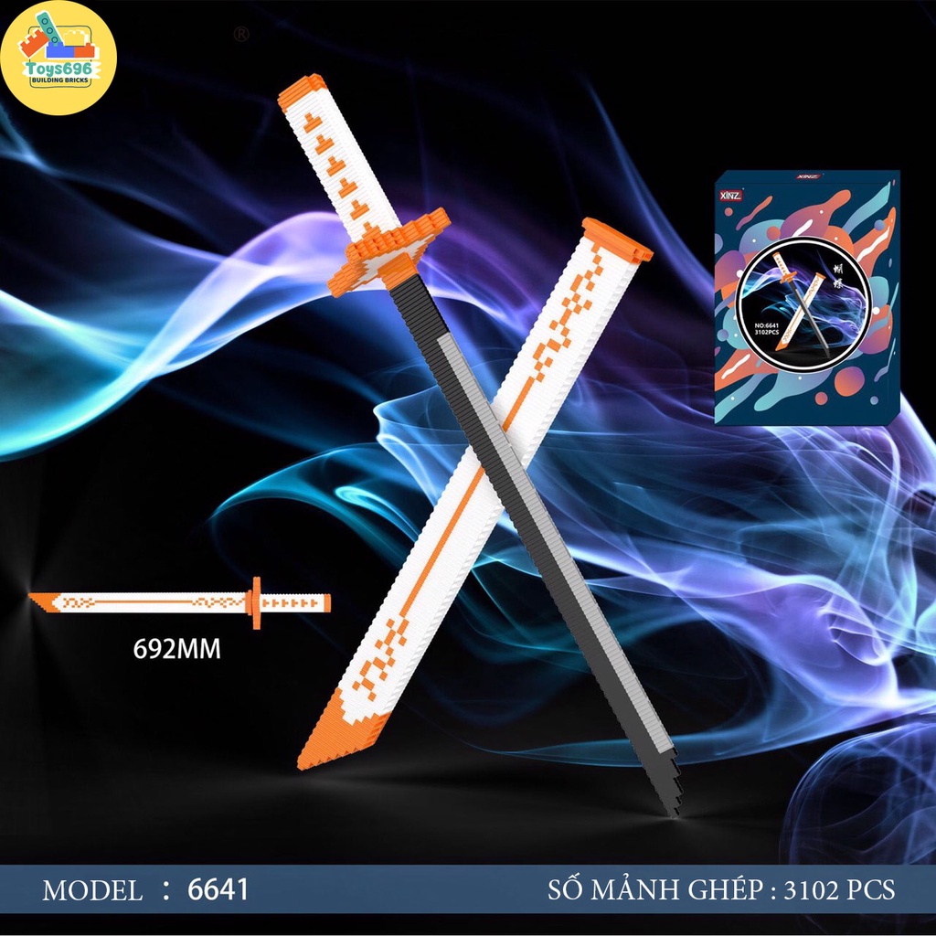 Đồ Chơi Lắp Ráp Xếp Hình Mô Hình Thanh Kiếm Trong Hoạt Hình Vua Hải Tặc Katana By Roronoa Zoro One Piece Với 3000+PCS