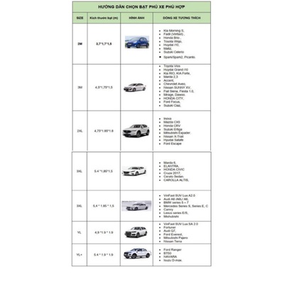 Bạt phủ ô tô - bạt phủ xe ô tô 3 lớp cao cấp chống mưa, chống nắng, chống xước