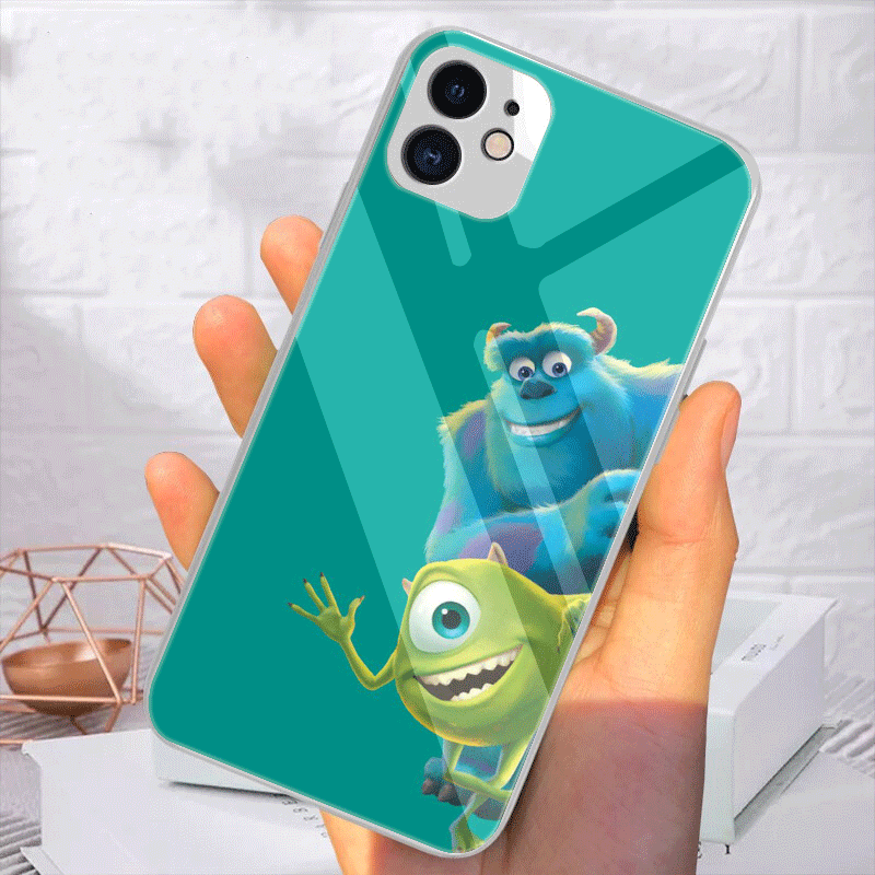 Ốp Lưng Kính Cường Lực In Hình Monster University Cho Iphone 5 5s 6 6s 7 8 Plus