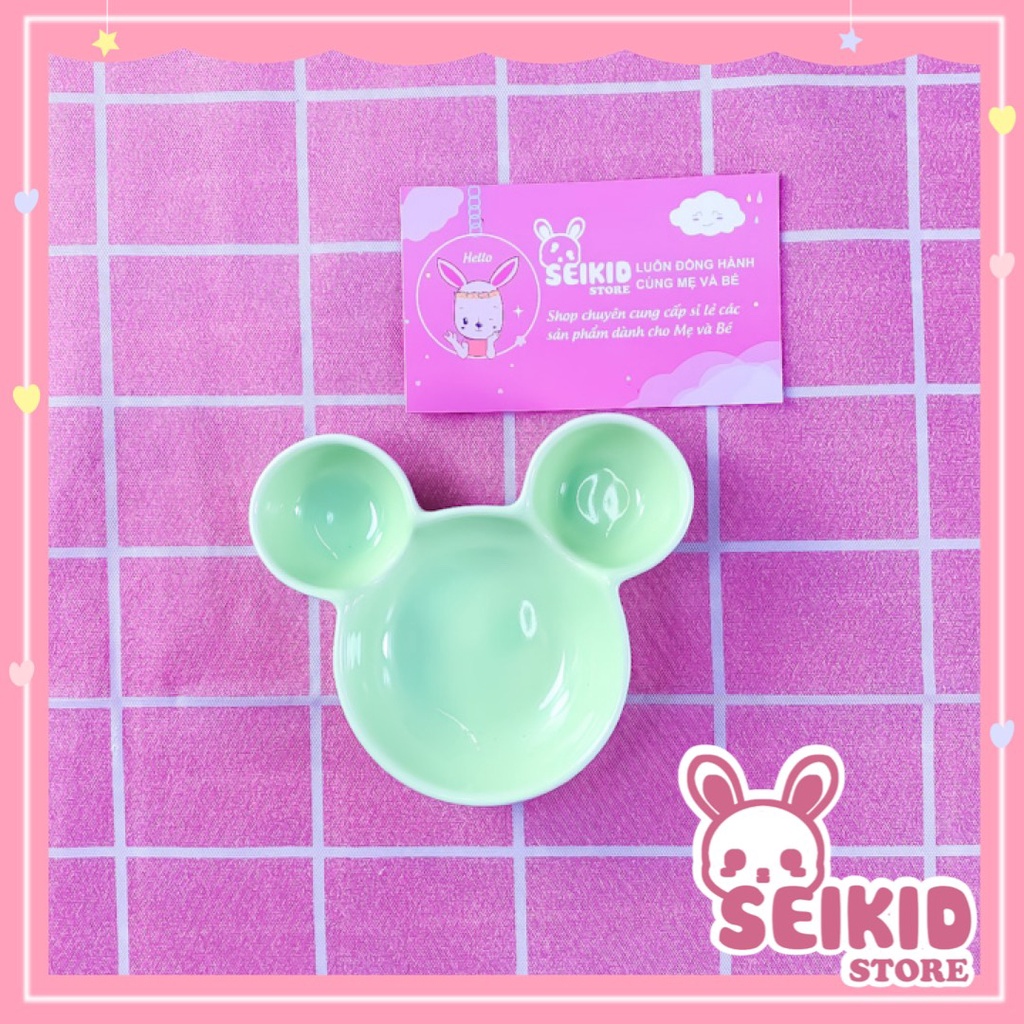 Bát sứ ăn dặm cao cấp mini cho bé hình Mickey đủ màu Seikid Store 40ml V5