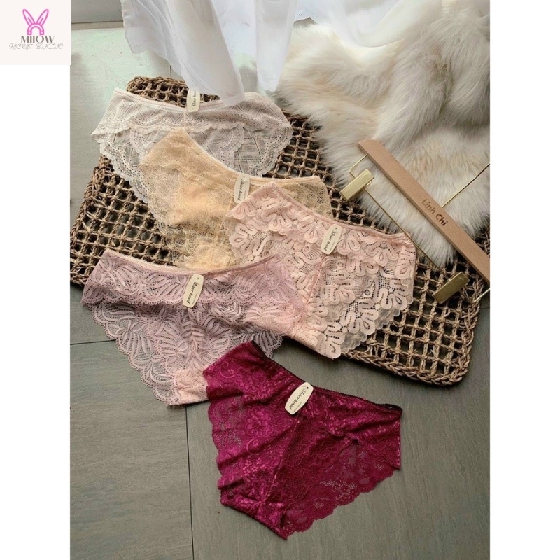 Quần lót ren thiết kế họa tiết ren xuyên thấu siêu gợi cảm quyến rũ, kháng khuẩn sexy gợi cảm ôm dáng không đường viền | BigBuy360 - bigbuy360.vn