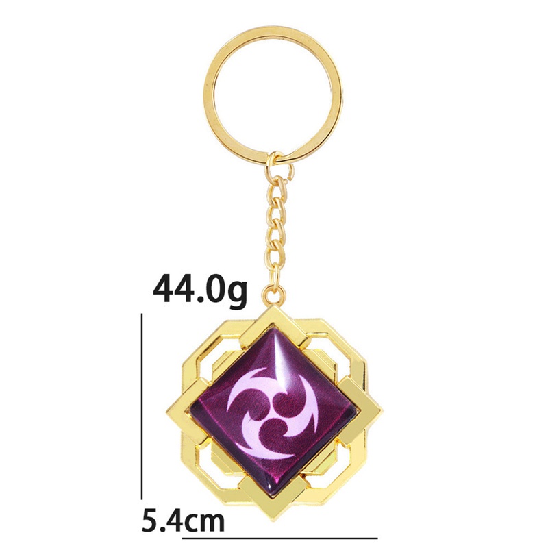 Móc khóa hình nhân vật anime Genshin Impact phát sáng độc đáo