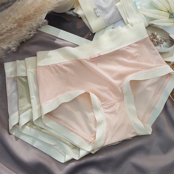 Set 10 Quần lót tàng hình nữ cao cấp chất vải su lụa băng lạnh cạp cao có bigsize có che tên sản phẩm