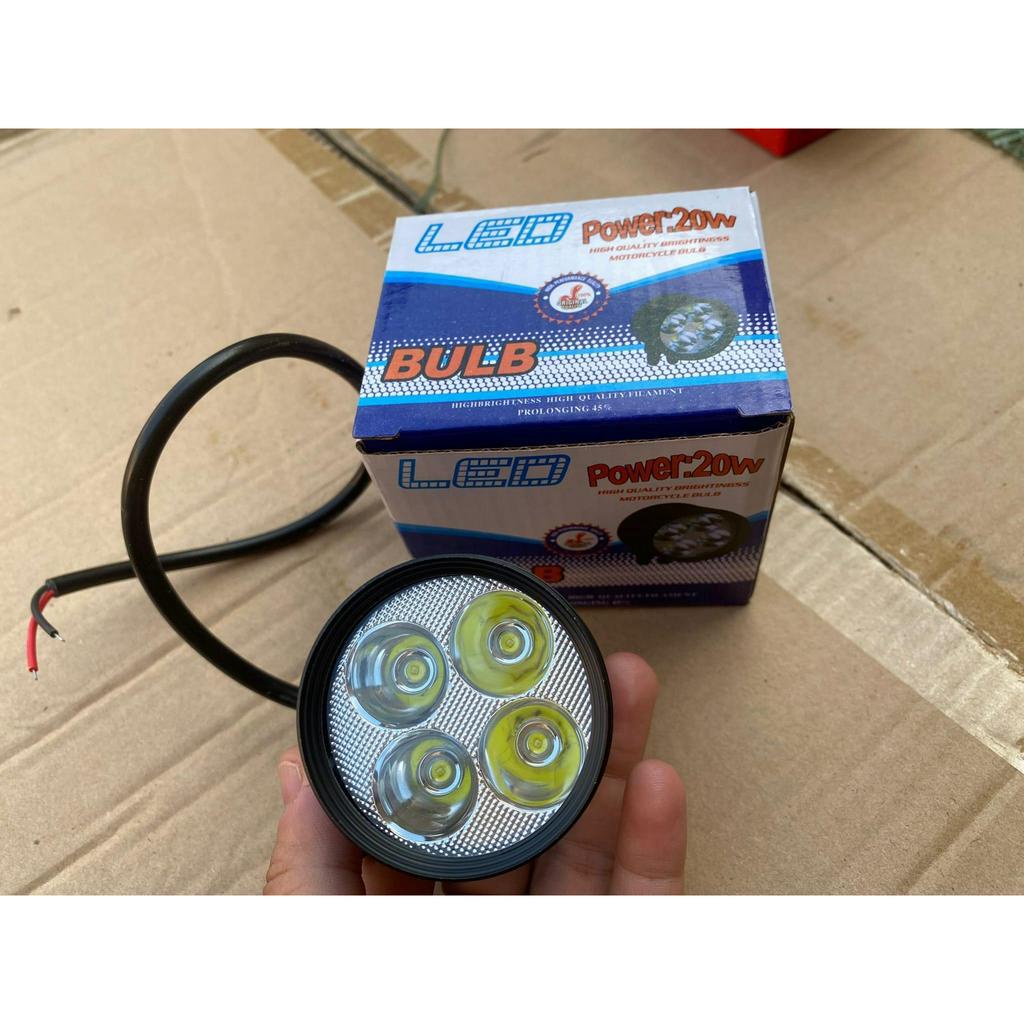 Đèn trợ sáng L4 ngắn lắp mọi loại xe máy, xe điện<RẺ VÔ ĐỊCH>