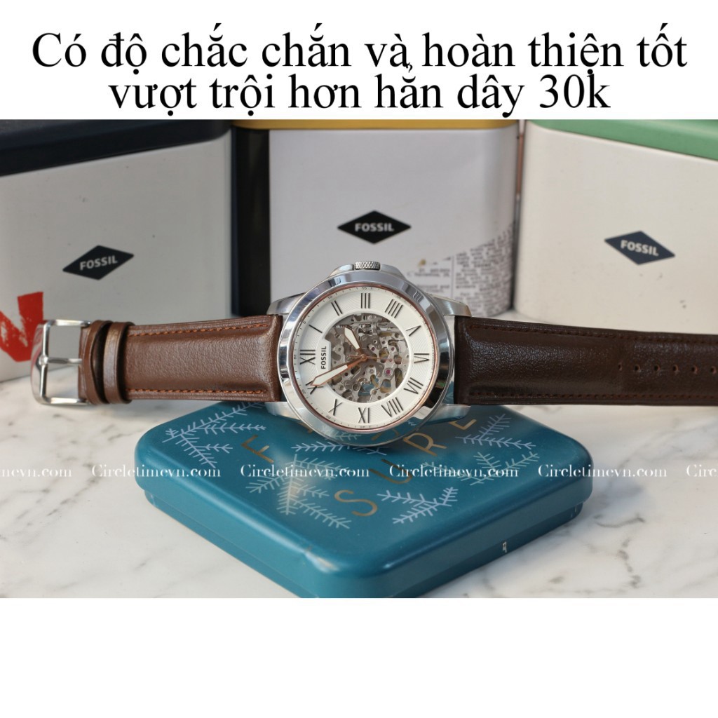 [G01] Dây da đồng hồ nam nữ đủ size 12/14/16/18/20/22/24 cực mềm, chống nước tốt S023