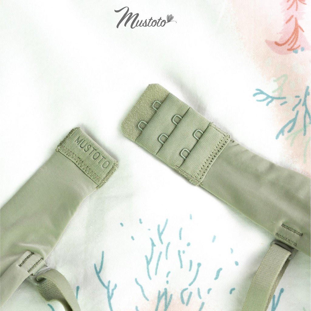 Áo Lót Nữ Trơn Có Gọng Mút Dày 3cm Nâng Ngực Campanula Xanh Ngọc (Mustoto MA0502)