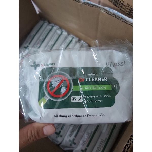 Khăn ướt cồn Agassi 20 tờ