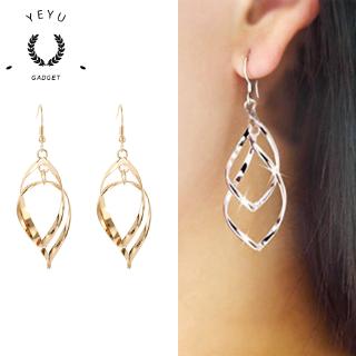 Đôi bông tai họa tiết 2 vòng xoắn kiểu dáng thanh lịch cho nữ