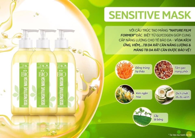 Mặt nạ thải độc cho da nhạy cảm bio sensitive mask organic công nghệ sinh học