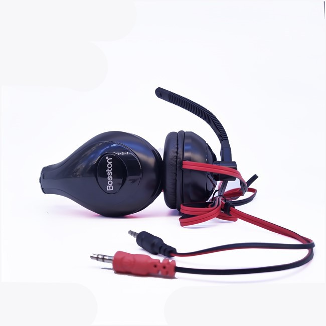 [Mã ELFLASH5 giảm 20K đơn 50K] Tai Nghe Chụp Tai Kèm MIC Bosston HS60