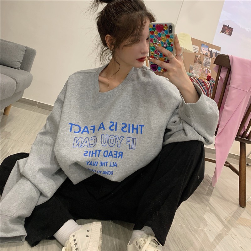 [Áo sweater nữ form rộng phong cách unisex] áo hoodie nữ unisex nỉ da cá thời trang ulzzang hàn quốc đi chơi đi học