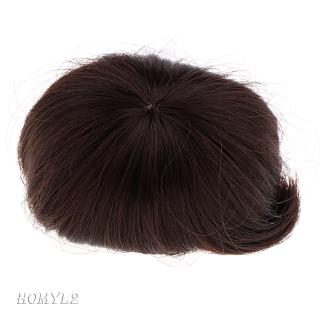 Doll Wig Fashionable Short Straight Hair w/Bangs for 1/8 BJD Dolls, Black