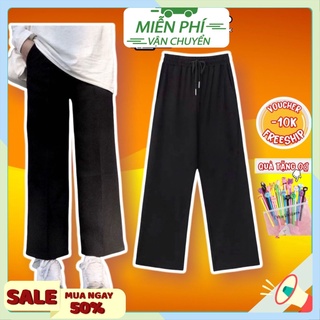 Quần Ống Rộng Nam Nữ COTTON Thun Nỉ Cao Cấp LEEVIN Phong Cách Cạp Cao Hàn Quốc Ulzzang