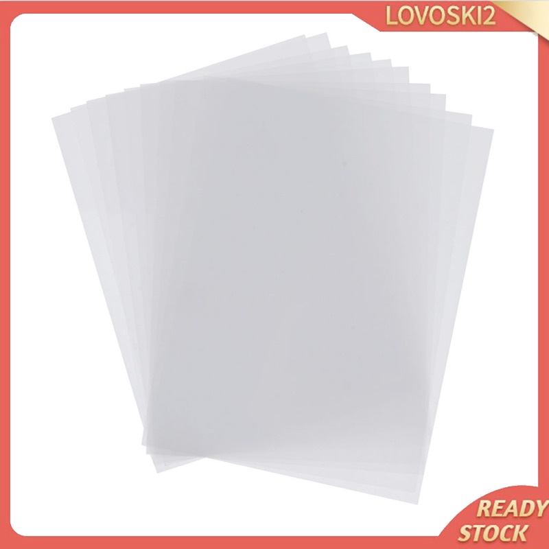 10 x Half Transparent Shrink Film Sheets Shrinkable Paper Craft Fine Polish