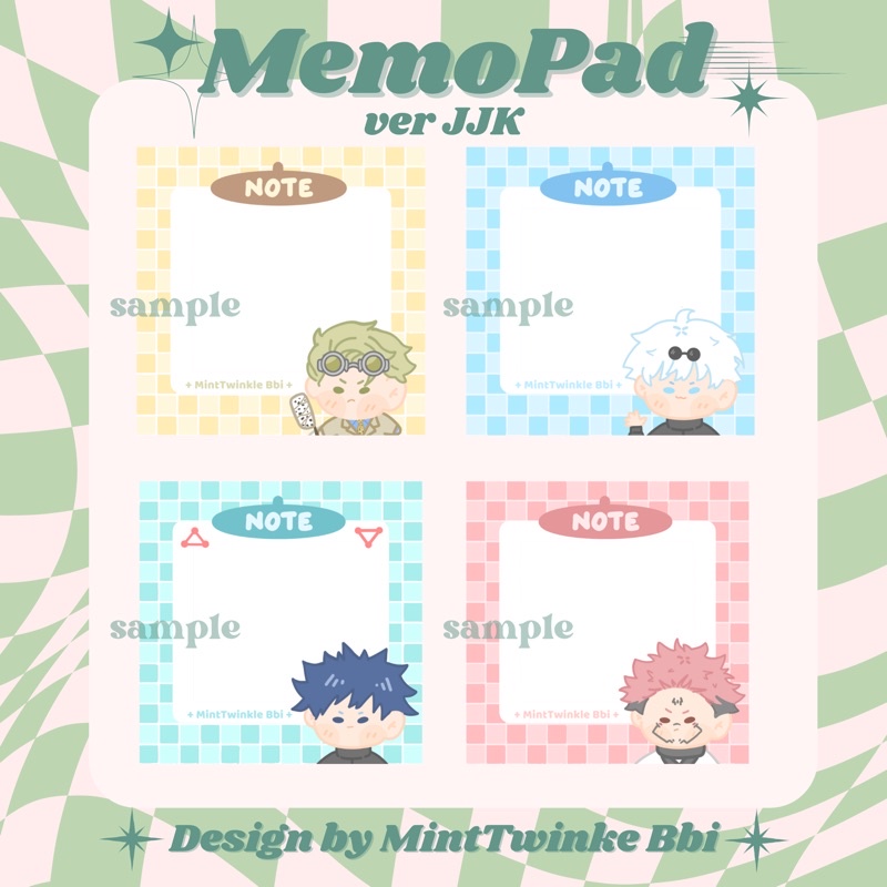 Memo Pad ver JJK - Giấy ghi chú Jujutsu Kaisen