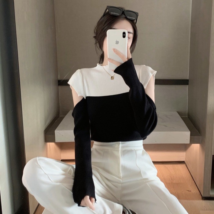 ÁO LEN CÁCH ĐIỆU PHỐI MÀU ĐỘC - LẠ - CÁ TÍNH ULZZANG - FREESHIP