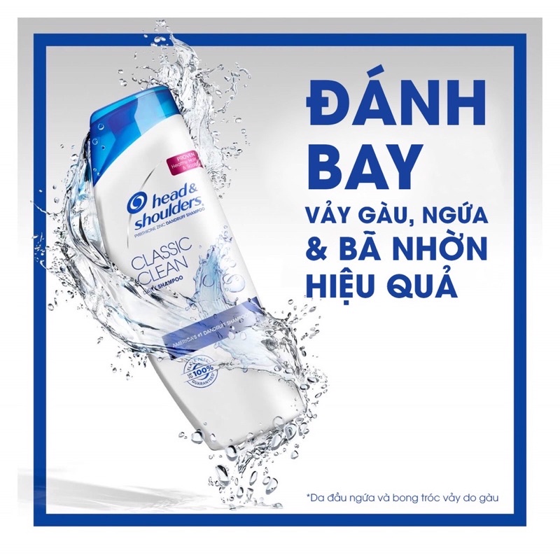 [USA] Dầu gội Head &amp; Shoulders Classic Clean 400ml sạch gàu - Mỹ