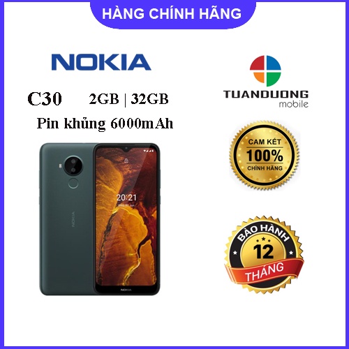 Điện thoại Nokia C30 (2GB/32GB) Pin 6000mAh - Hàng Chính hãng