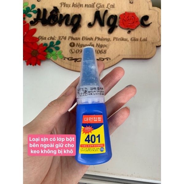Keo 401 Dùng Dán Móng, Đính Đá 20g Hàng Chuẩn Loại 1