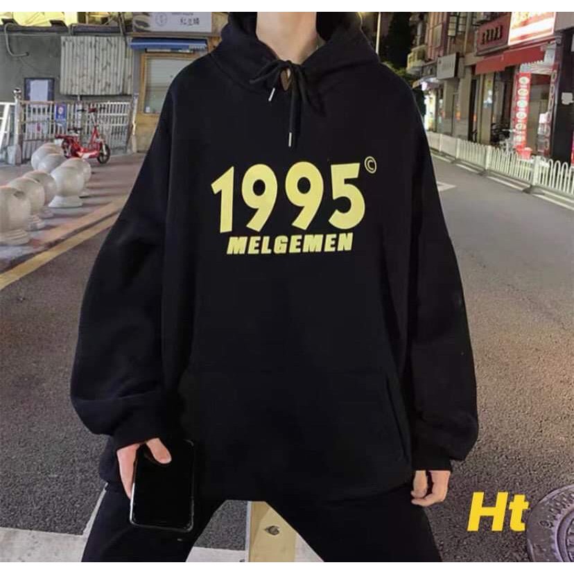 Áo hoodie in 5D 1995 in chuẩn đẹp, siêu nét chất nỉ bông màu sắc đen, xanh ngọc, phù hợp đi chơi, đi dạo,