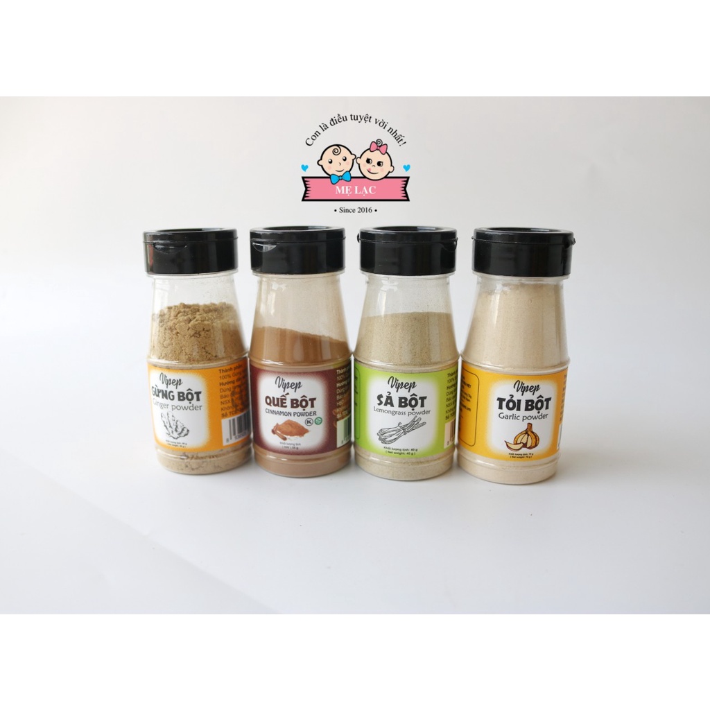 [Viet Pepper] Trọn bộ gia vị ướp cho bé ăn dặm và nấu ăn gia đình, bột quế hành tỏi gừng nghệ sả ngũ vị hương muối hồng